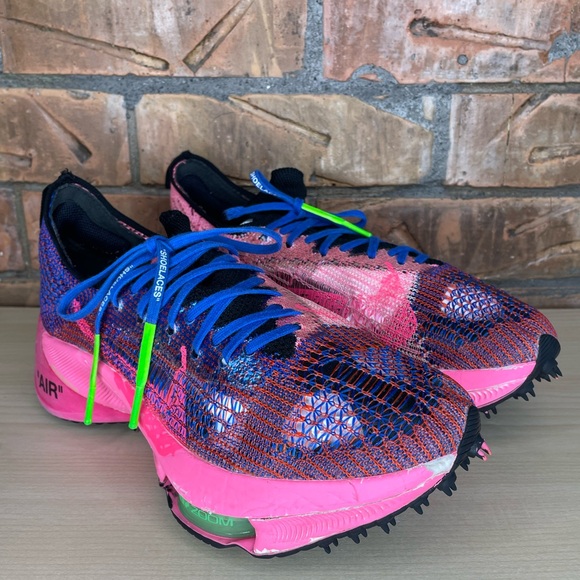 Nike x OFF-WHITE Air Zoom Tempo Next CV0697-400 Blue Pink Size 8.5 - Picture 5 of 12